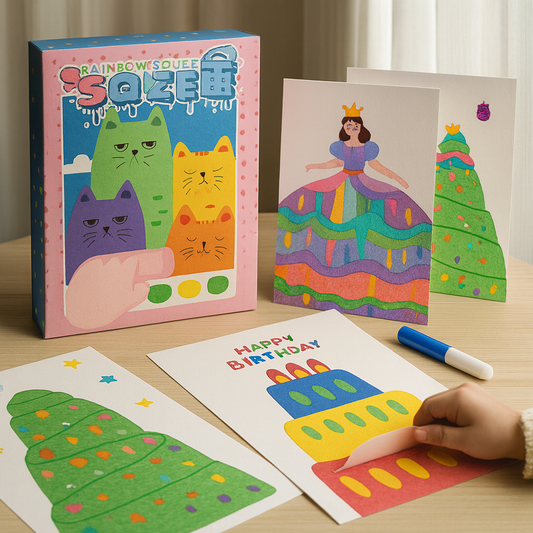 DIY Rainbow Scratch Art Book Set