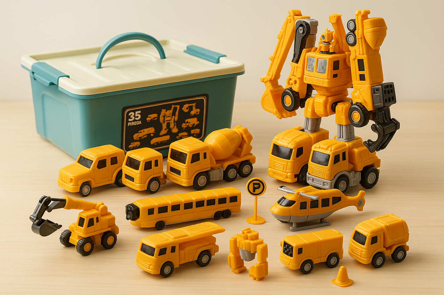 Magnetic Robot Car Toy – Transforming Magnetic Vehicle Set