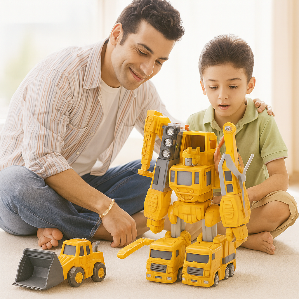 Magnetic Robot Car Toy – Transforming Magnetic Vehicle Set