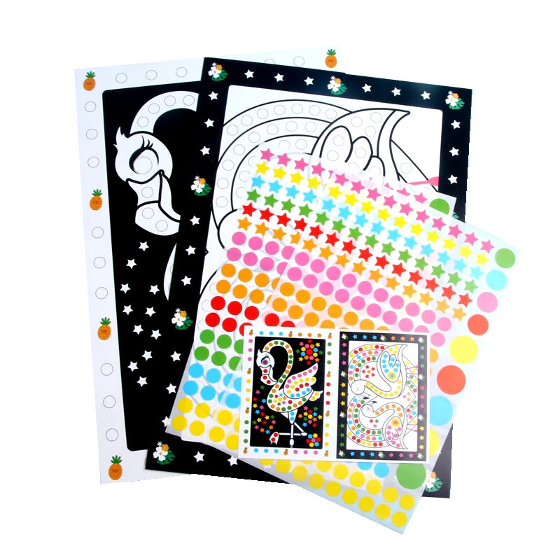Funny Puzzle Dot Stickers ā Cute Animal Mosaic Craft Set for Kids