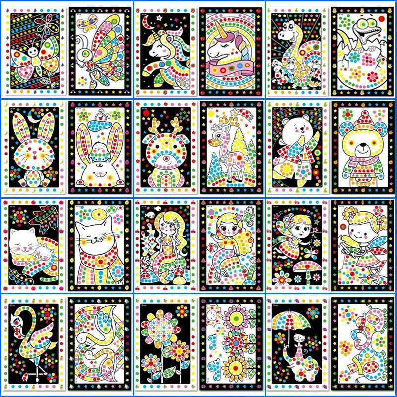Funny Puzzle Dot Stickers ā Cute Animal Mosaic Craft Set for Kids