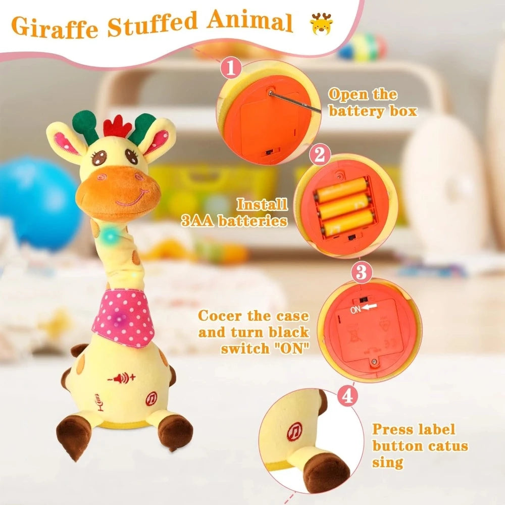 π¦ Dancing Talking Giraffe Toy with Music, Lights & Motion