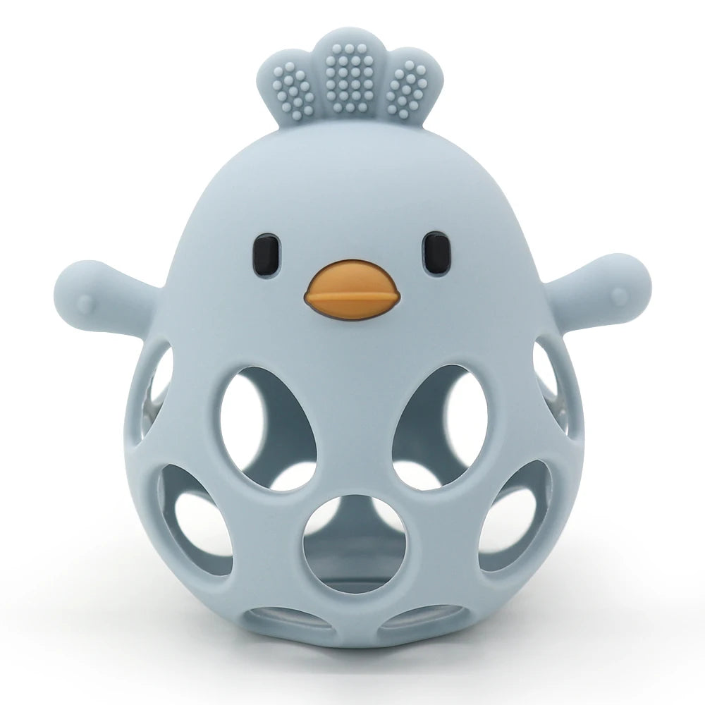 Baby Silicone Chick Teether β Soft Chewing & Training Toy for Infants