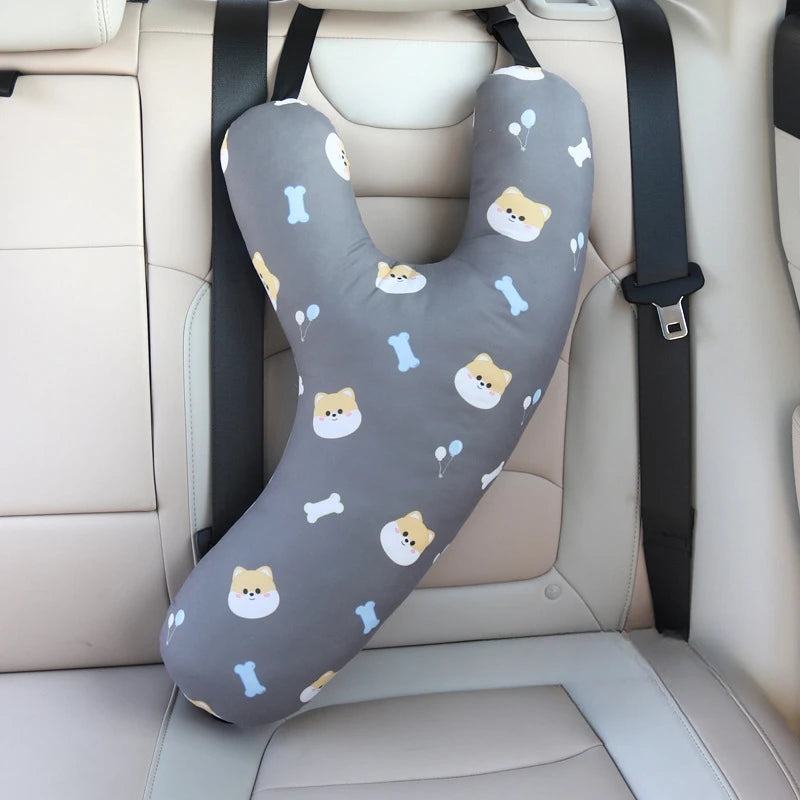 Kids Cartoon Car Sleep Headrest Pillow