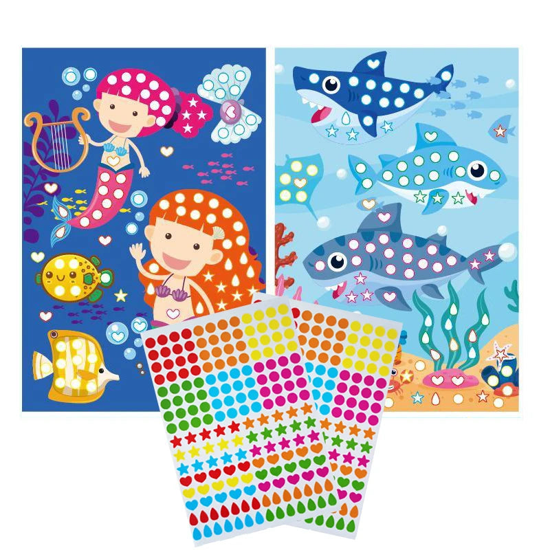 Funny Puzzle Dot Stickers ā Cute Animal Mosaic Craft Set for Kids