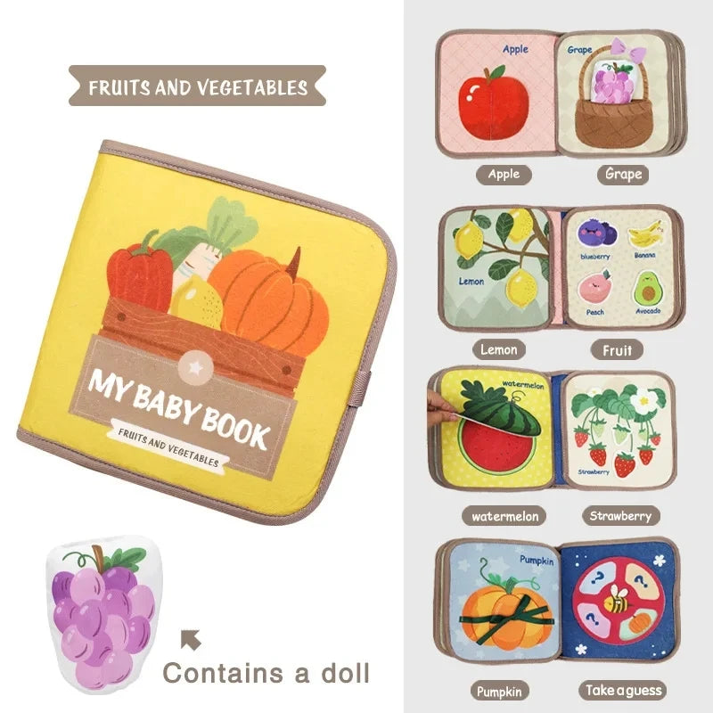 Montessori Animal Quiet Book – Soft Busy Book for Babies & Toddlers