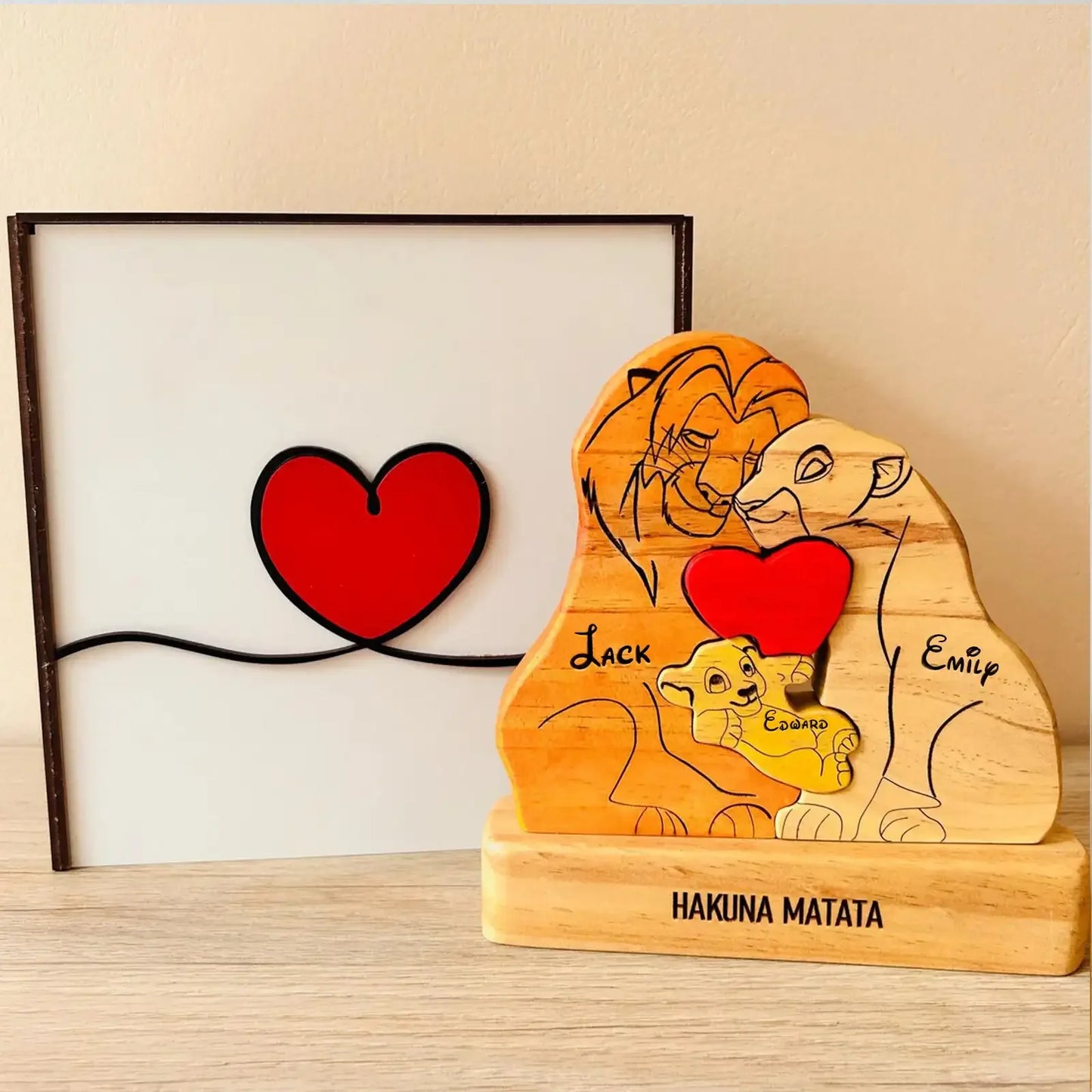 The Wooden Family Lion Puzzle