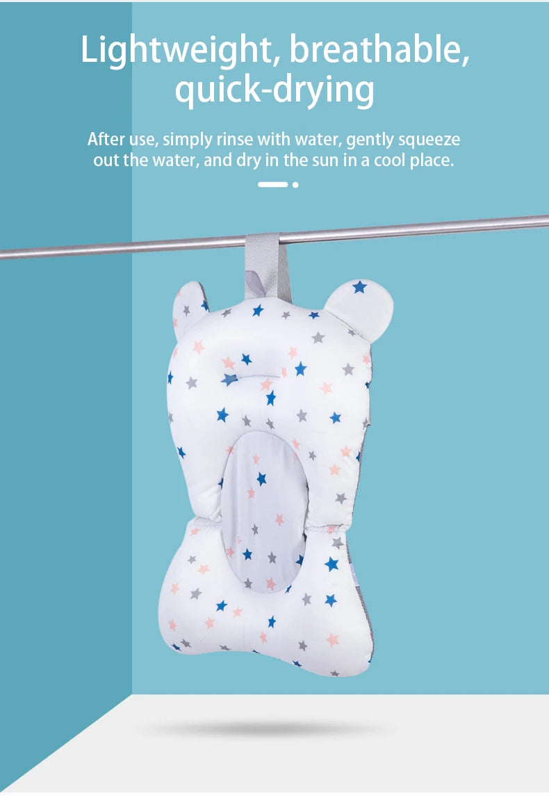 Baby Bath Support Pad โ Adjustable Floating Bath Seat for Newborns