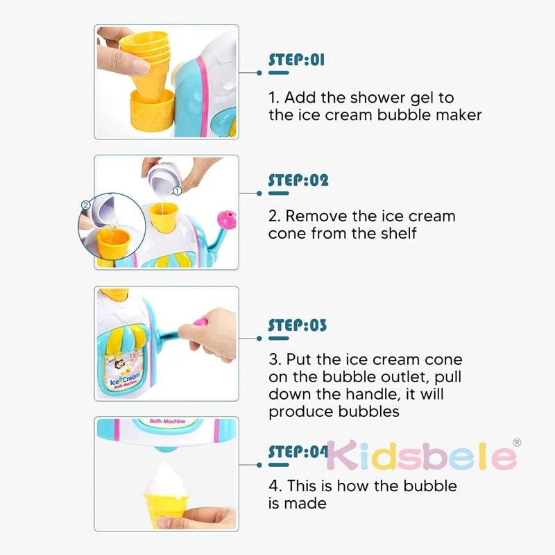 Bubble Ice Cream Bath Toy
