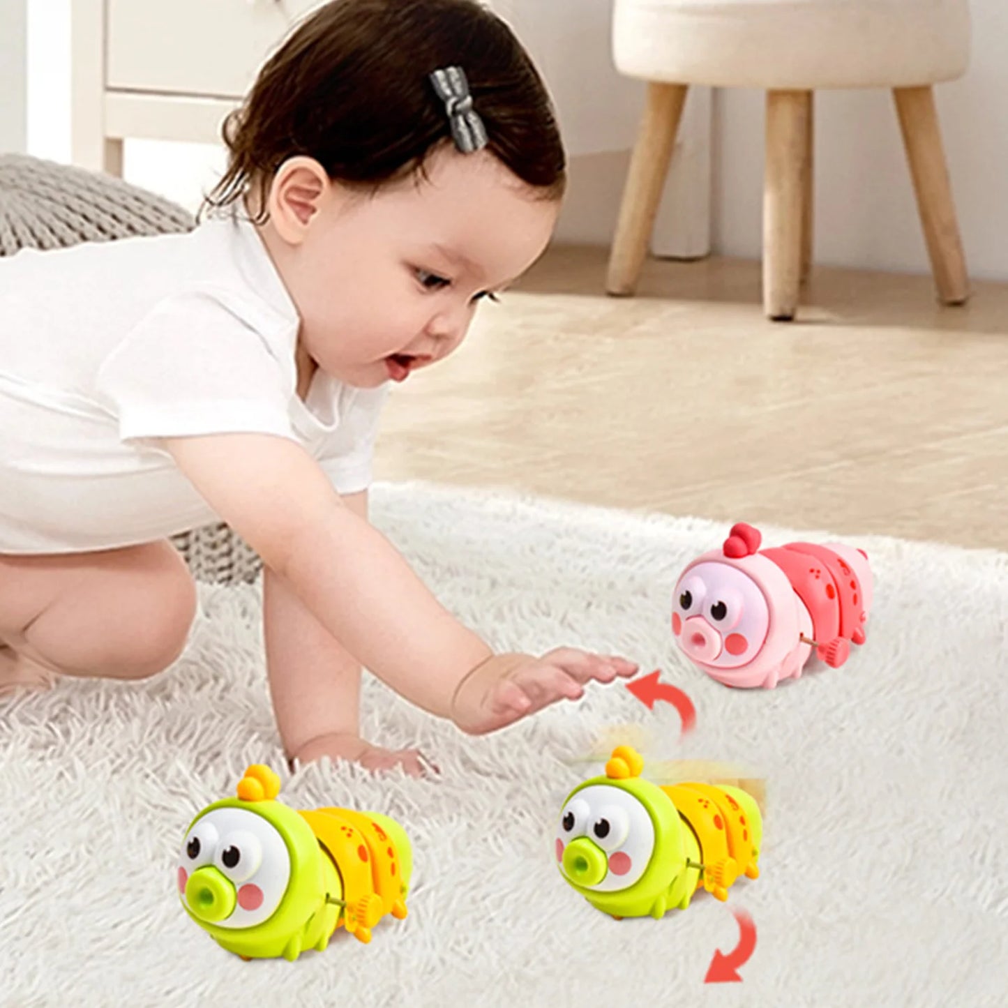 Caterpillar Crawl Race – Wind-Up Wiggly Fun