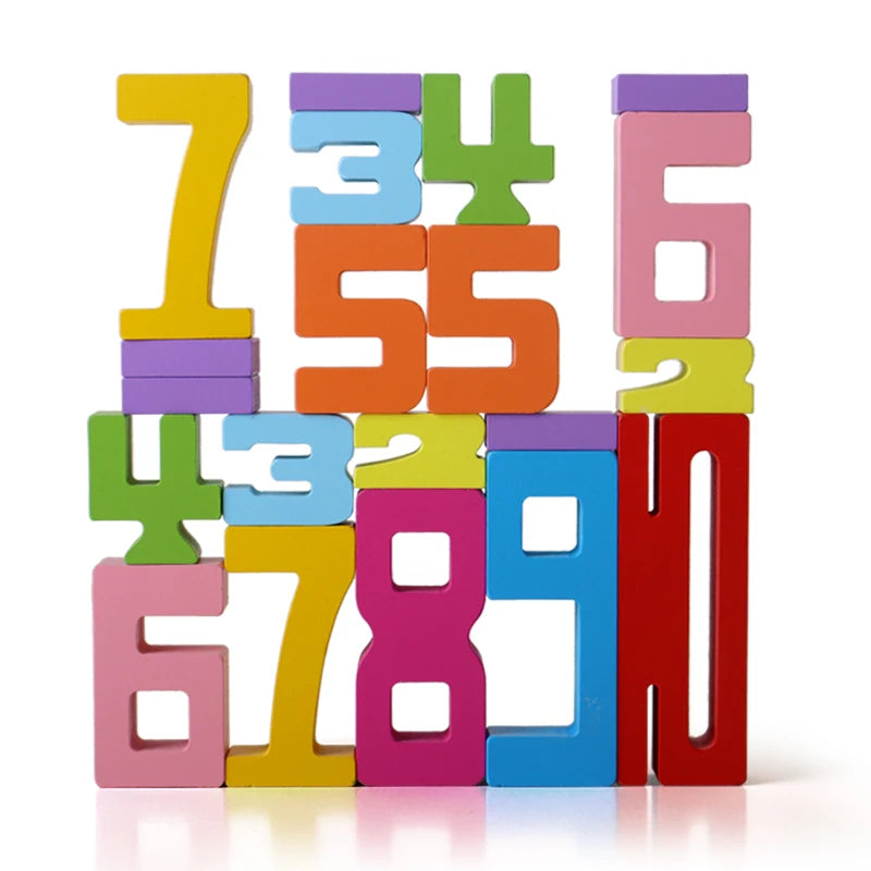 Montessori Wooden Puzzle Blocks – Stacking, Counting & Brain-Building Fun