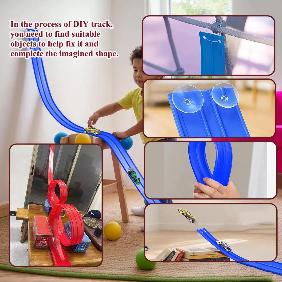 Flexible Track Car Set β DIY Gravity-Powered Racing Fun