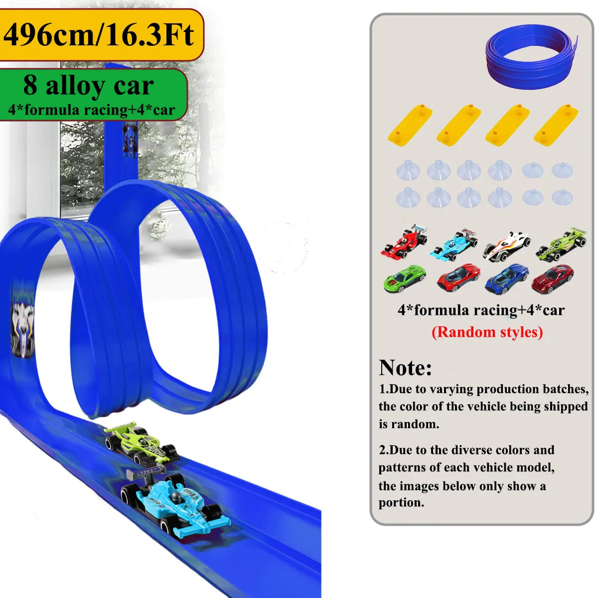 Flexible Track Car Set β DIY Gravity-Powered Racing Fun