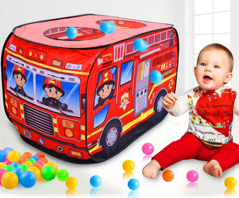 Fire Truck Play Tent House