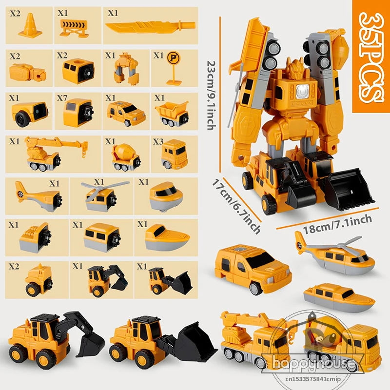 Magnetic Robot Car Toy – Transforming Magnetic Vehicle Set