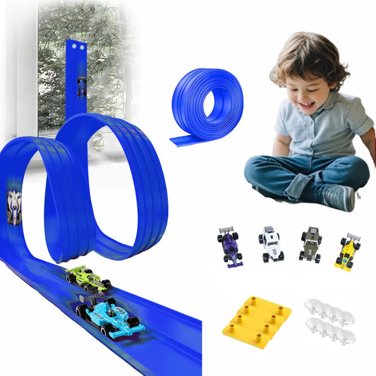 Flexible Track Car Set – DIY Gravity-Powered Racing Fun