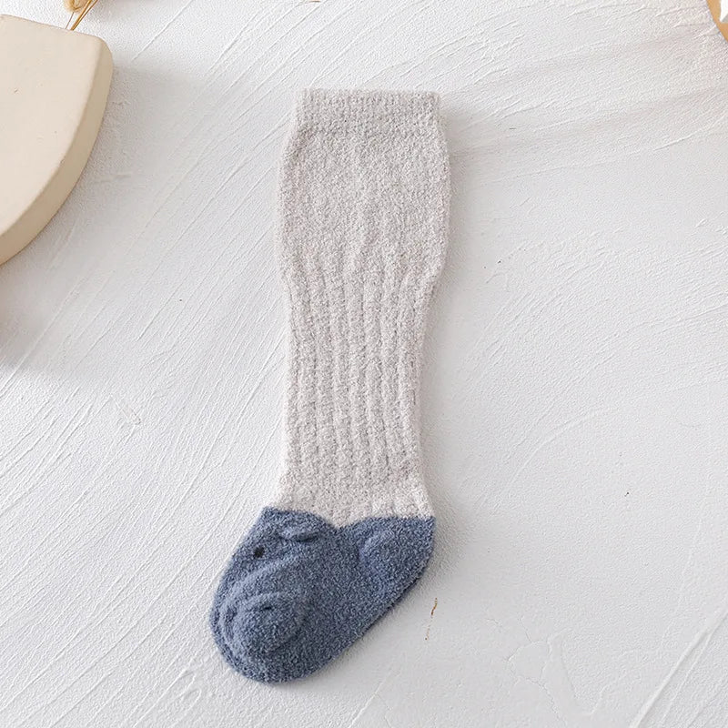 SnugKnee β Coral Fleece Knee-High Baby Socks π§¦βοΈ