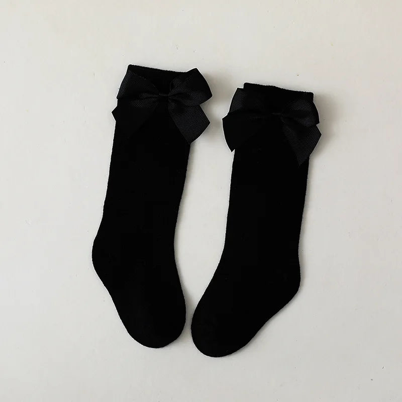 Baby Girls Socks β Spanish Style Bow Cotton Mesh Breathable Socks for Newborns