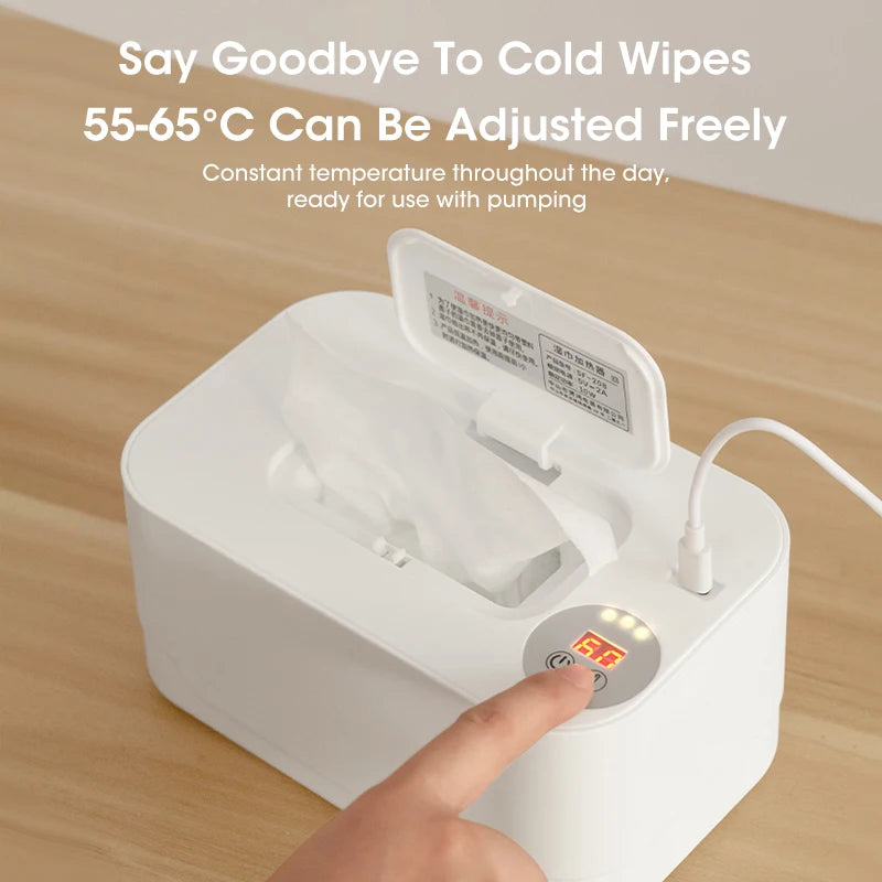 Baby Wipe Warmer – USB Charge Wet Towel Dispenser for Home and Car Use