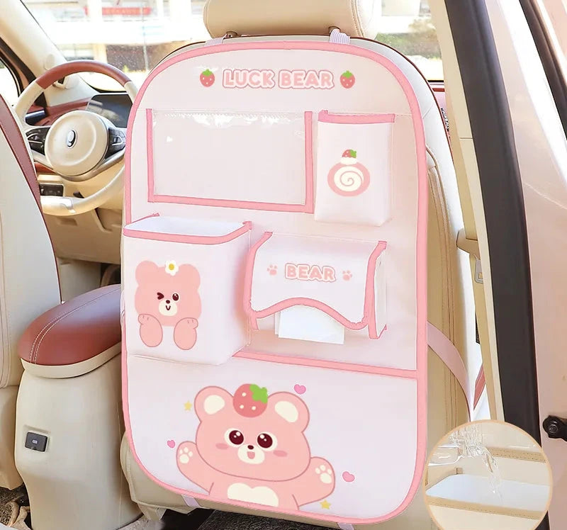 Cute Animal Car Seat Back Organiser โ Kids Travel Storage ๐ป๐โจ