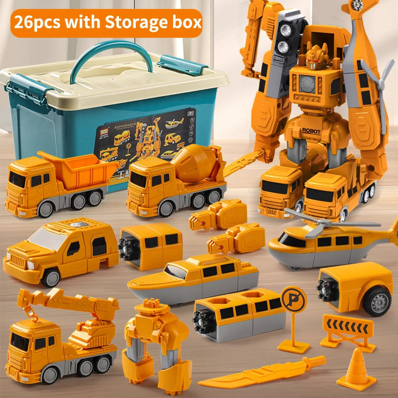 Magnetic Robot Car Toy – Transforming Magnetic Vehicle Set