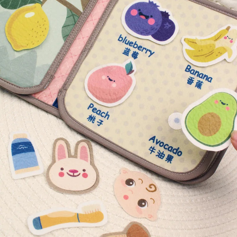 Montessori Animal Quiet Book – Soft Busy Book for Babies & Toddlers