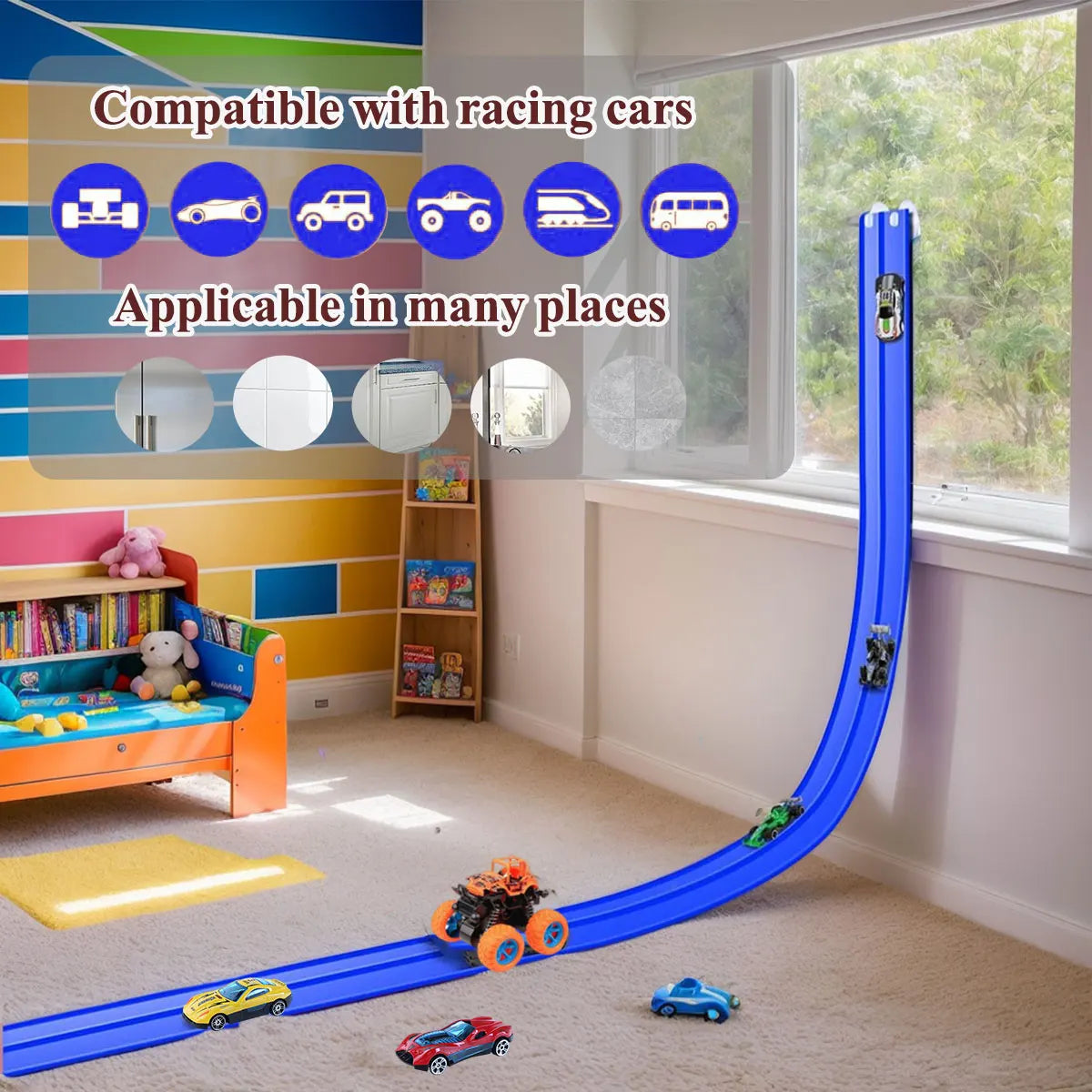 Flexible Track Car Set β DIY Gravity-Powered Racing Fun