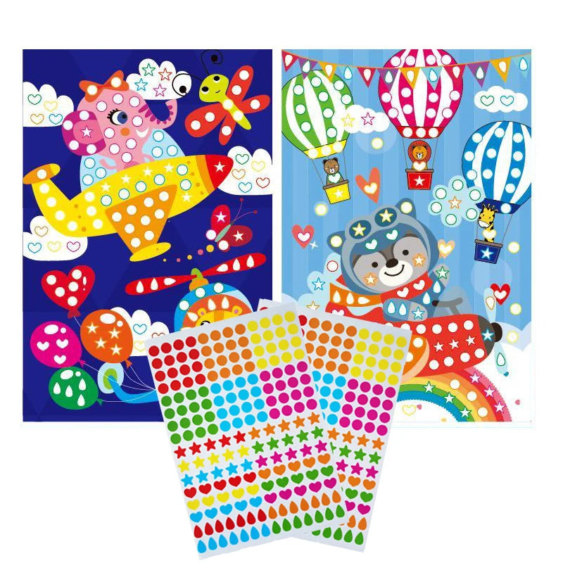 Funny Puzzle Dot Stickers ā Cute Animal Mosaic Craft Set for Kids