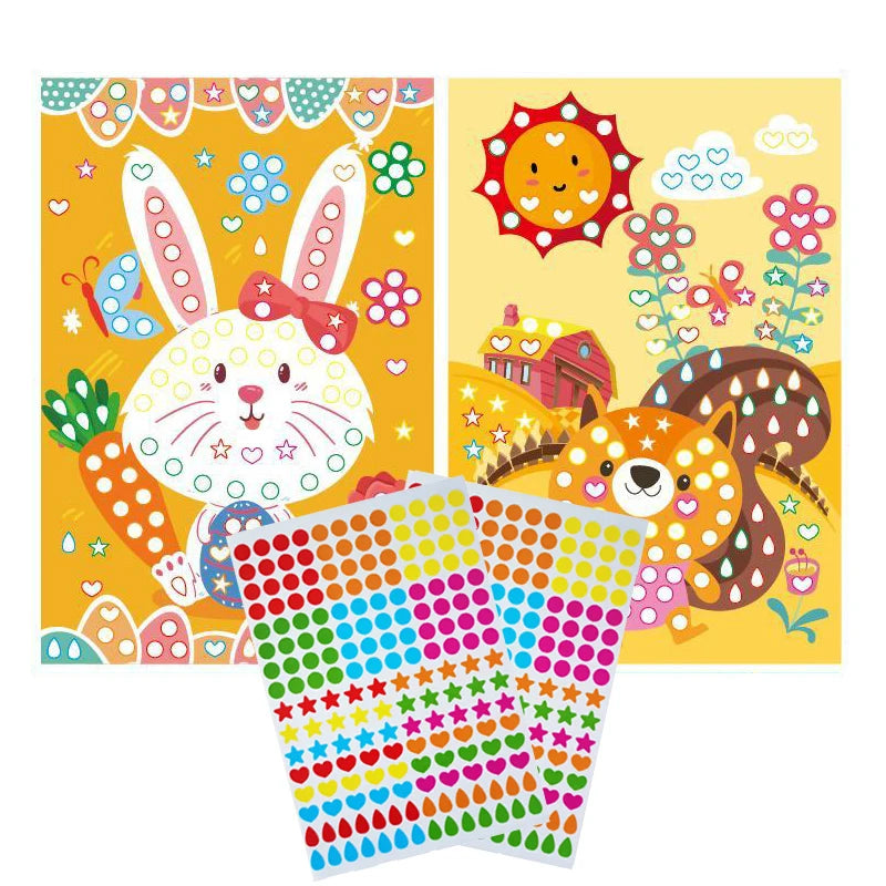 Funny Puzzle Dot Stickers ā Cute Animal Mosaic Craft Set for Kids