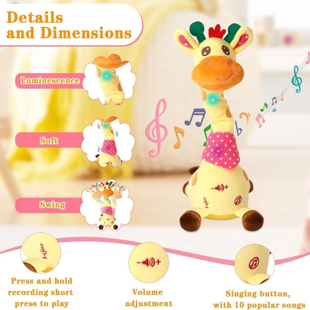 π¦ Dancing Talking Giraffe Toy with Music, Lights & Motion