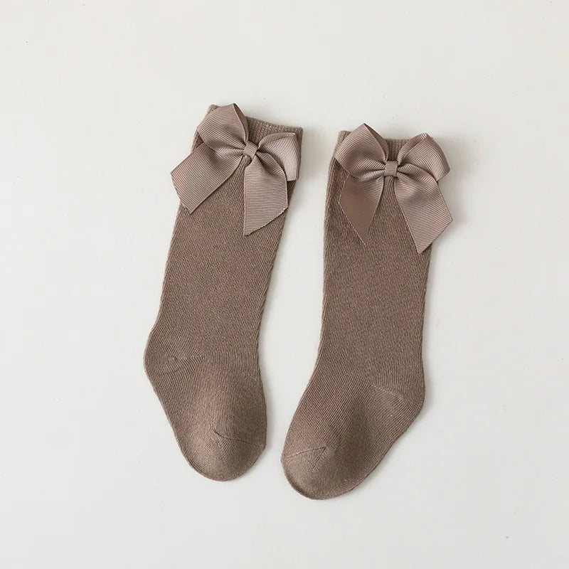 Baby Girls Socks β Spanish Style Bow Cotton Mesh Breathable Socks for Newborns