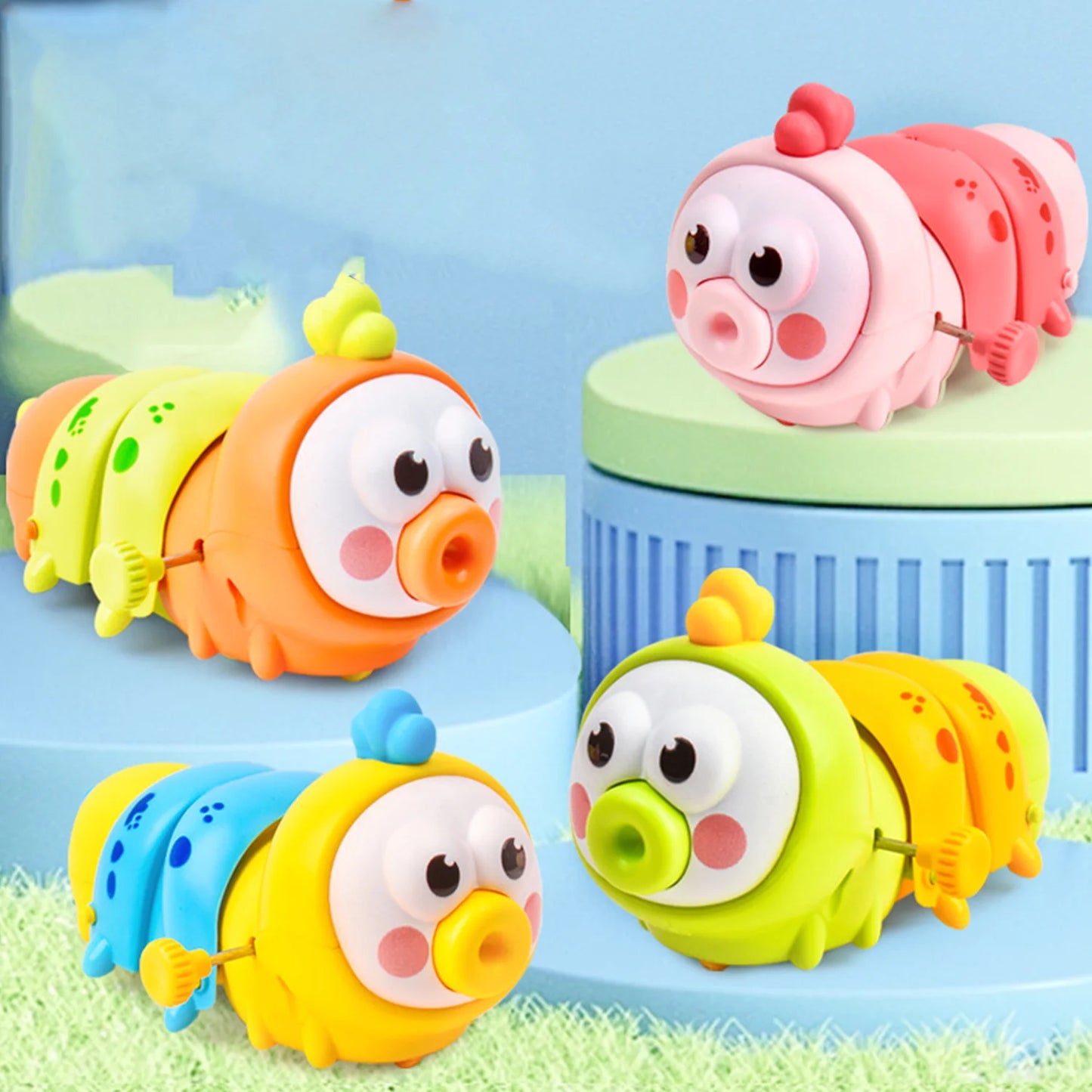 Caterpillar Crawl Race – Wind-Up Wiggly Fun