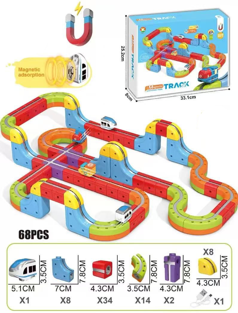 🚆 MagneTrack Builder – DIY Magnetic Train Track Assembly Set