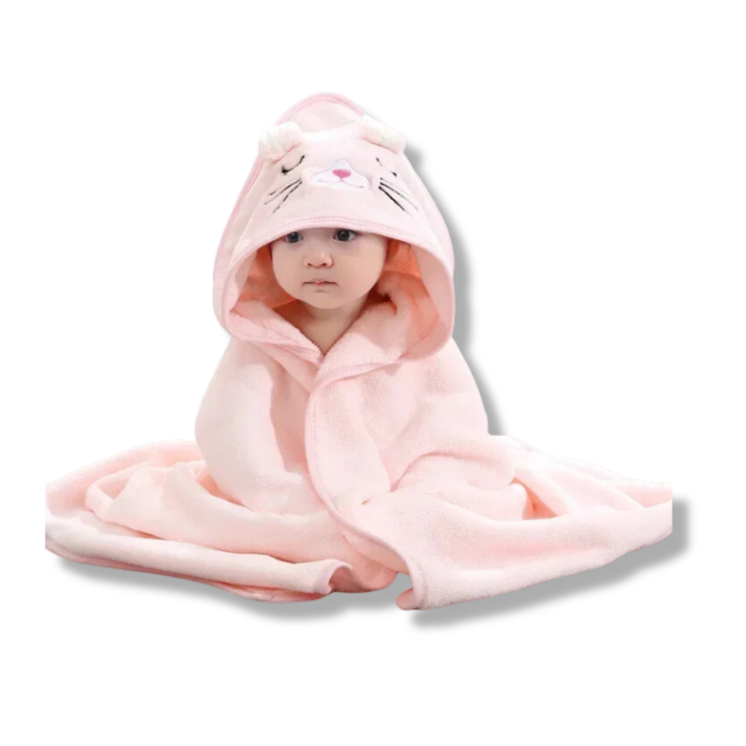 Animal Hooded Baby Towel Blanket 80x80