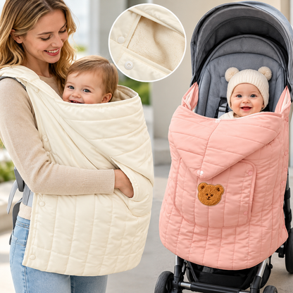 SnuggleWrap – Hooded Winter Baby Blanket 🤍❄️