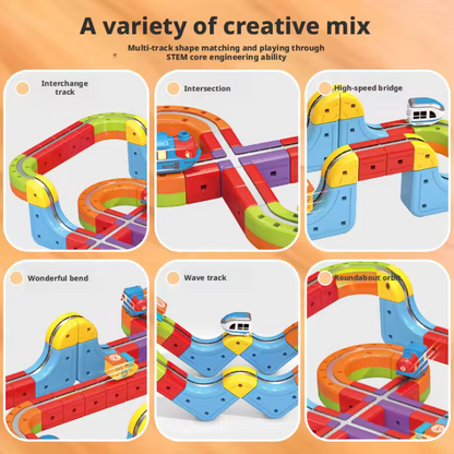 🚆 MagneTrack Builder – DIY Magnetic Train Track Assembly Set
