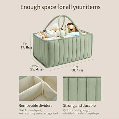 Baby Diaper Organizer Bag – Folding Portable Storage Caddy