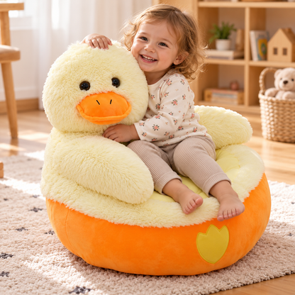 CuddleSeat – Plush Animal Baby Sofa 🧸☁️