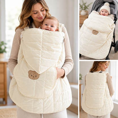 SnuggleWrap – Hooded Winter Baby Blanket 🤍❄️