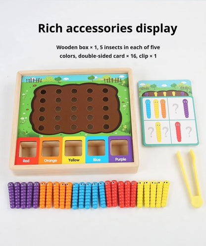 Wooden Colour Sorting & Bug Catching Game 🐞🌈