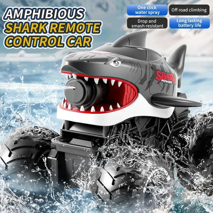 SharkBlaster 2-in-1 Amphibious RC Car & Water Shooter | 2.4G Remote + Gesture Watch Control