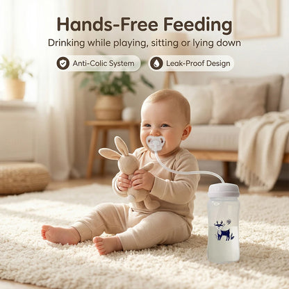 EasyFlow 3-in-1 Hands-Free Baby Bottle Set – Gravity Ball Feeding System