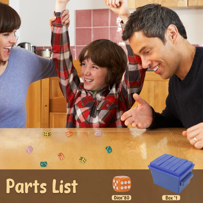 DiceRush Party Game Set | Fast-Paced 2–6 Player Family Dice Game with Tray & 80 Dice