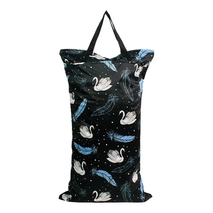 Large Waterproof Baby Wet Bag – Double Pocket Stroller Organizer