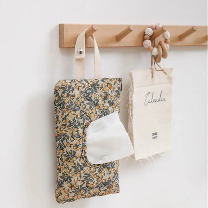 Floral Stroller Tissue & Wet Wipes Organiser