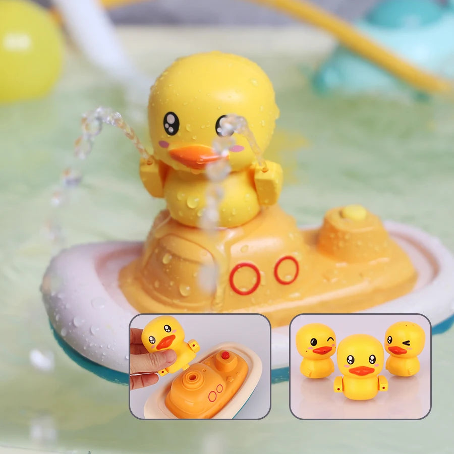 QuackFlow Duck Shower Bath Toy – Electric Water Spray Boat for Kids