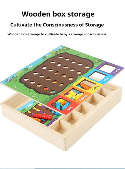 Wooden Colour Sorting & Bug Catching Game 🐞🌈