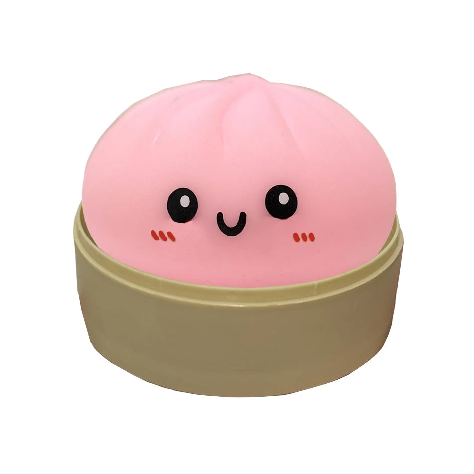 Giant Dumpling Squeeze Toy – Soft Squishy Fidget with Bamboo Steamer 🥟✨