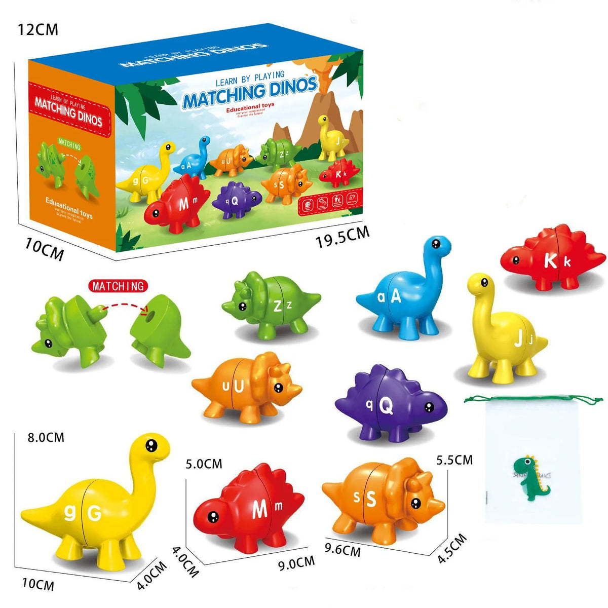 DinoCount Dinosaur Number & Letter Matching Puzzle
