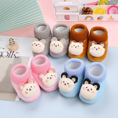 BearStep – Plush Anti-Slip Baby Crib Shoes 🐻👟